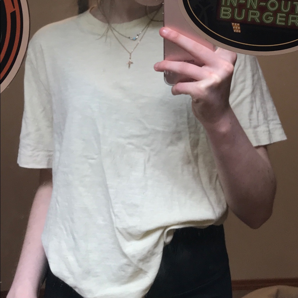 Yellowish Green Basic Tee